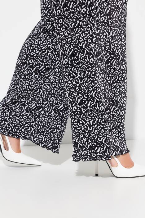Pantalon plissé, jambe large