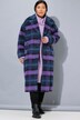 Manteau oversize à carreaux. Manches longues et col à revers