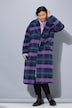 Manteau oversize à carreaux. Manches longues et col à revers