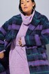 Manteau oversize à carreaux. Manches longues et col à revers