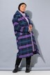Manteau oversize à carreaux. Manches longues et col à revers