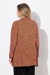Bluse, A-linje, leopardmønster, søm-volang, lange ermer
