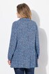 Maglia dal taglio svasato con fantasia leopardata, volant e maniche lunghe