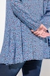 Maglia dal taglio svasato con fantasia leopardata, volant e maniche lunghe