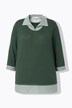 Pullover 2-in-1 con effetto a strati e maniche a 3/4