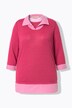 Pullover 2-in-1 con effetto a strati e maniche a 3/4