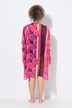 Tuniek, chiffon, stippen, oversized, V-hals, halve mouwen