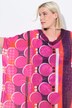 Tuniek, chiffon, stippen, oversized, V-hals, halve mouwen