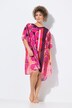 Tuniek, chiffon, stippen, oversized, V-hals, halve mouwen