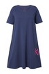 Žerzejové šaty, kulatý výstřih, krátké rukávy, OEKO-TEX Made in Green