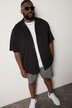 STHUGE Jerseyhemd, Halbarm, Kuba-Kragen, kastiger Oversize-Fit, bis 8 XL