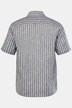 Streifenhemd, Halbarm, Leinenmix, Kuba-Kragen, kastiger Fit, bis 8 XL