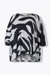 Maglione dal taglio oversize con fantasia zebrata e maniche a 3/4