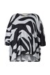 Svetr, oversize, zebra vzor, 3/4 rukávy