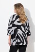 Maglione dal taglio oversize con fantasia zebrata e maniche a 3/4