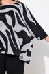Maglione dal taglio oversize con fantasia zebrata e maniche a 3/4