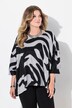 Maglione dal taglio oversize con fantasia zebrata e maniche a 3/4