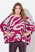 Maglione dal taglio oversize con fantasia zebrata e maniche a 3/4