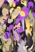 Midikjole, blomster, A-linje, rund hals, ermeløs