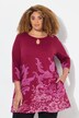 Longshirt, met print, ronde hals, keyhole, lange mouwen