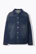 Camisa vaquera, forma oversize, aspecto vintage