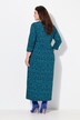 Robe en jersey coupe évasée, poches, décolleté en V et manches 3/4