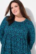 Robe en jersey coupe évasée, poches, décolleté en V et manches 3/4