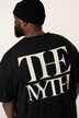STHUGE T-shirt, korte ærmer, oversize, print på ryggen, op til str. 8XL