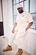 STHUGE T-skjorte, korte ermer, oversized, brysttrykk, opptil 8 XL