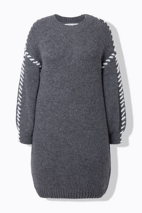 Robe en maille oversize, coutures fantaisie