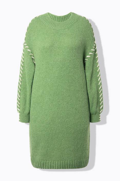Strickkleid, oversized, Schmucknähte
