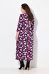 Robe en jersey à fleurs, poches, décolleté rond et manches 3/4, coupe évasée