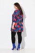 T-shirt long, décolleté carré et manches 3/4, coupe évasée