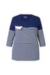 Tričko, pruhy, papírová lodička, lodiškový výstřih, 3/4 rukávy