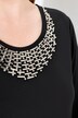 Trøje, Collier-dekoration, klassisk, rund hals, 3/4-ærmer