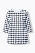 Shirt, stippen, A-lijn, ronde hals, 3/4-mouwen, Pima-katoen
