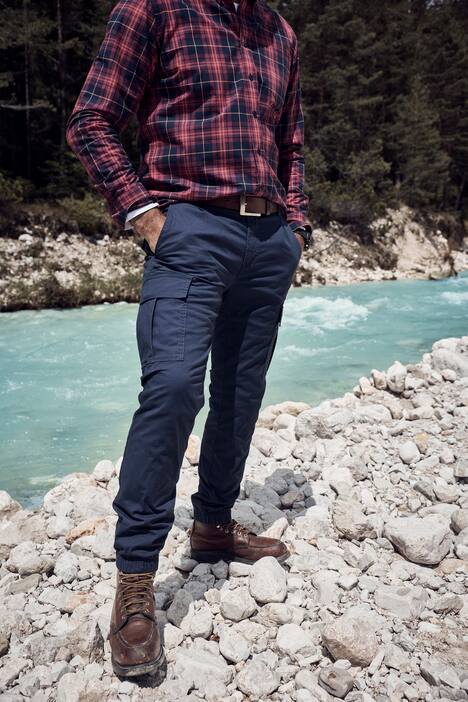 Pantalon cargo JP 1880, tissu Ripstop extrêmement léger, multiples poches, coupe Straight Fit - jusqu'à la taille 74