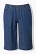 Bermudas de mezcla de lino, pernera ancha, cintura elástica