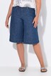 Bermudas de mezcla de lino, pernera ancha, cintura elástica