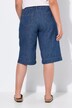 Bermudas de mezcla de lino, pernera ancha, cintura elástica