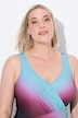 Ombre Wrap Look One Piece Swimsuit