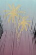 Kaftan, farvegradient, palmer, V-udskæring, korte ærmer