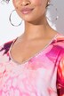 Tuniek, A-lijn, all-over print, 3/4-mouw