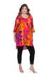 Tunika, A střih, plošný potisk, 3/4 rukávy