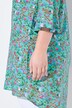 A-line 3/4-sleeve all-over print tunic