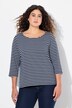 T-shirt rayé. Manches 3/4 et col rond. Coupe Classic