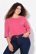 Camiseta de rayas horizontales, Classic, cuello redondo, manga 3/4