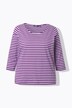 T-shirt rayé. Manches 3/4 et col rond. Coupe Classic