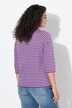 T-shirt rayé. Manches 3/4 et col rond. Coupe Classic