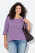T-shirt rayé. Manches 3/4 et col rond. Coupe Classic